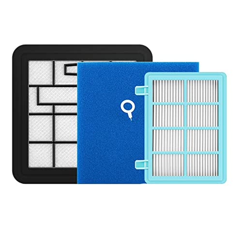 HYJJ HEPA Filtersatz Ersatz für Philips PowerPro Compact FC9331/09, FC9332/09, FC8010/01, FC9330/09, FC9331/09, FC9332/09, FC9333/09, FC9334/09, FC9350/01, FC9351/01 Bodenstaubsauger von HYJJ