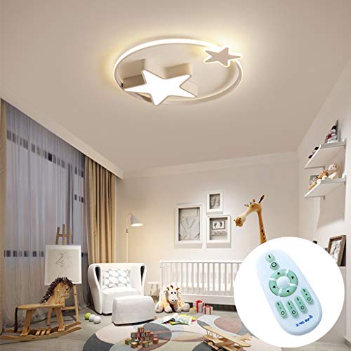 HYKISS Deckenleuchte LED Moderne Kinderlampe Kinderzimmer Jungen Mädchen Deckenlampe Sternenhimmel Lampe Dimmbar Mit Fernbedienung Interior Schlafzimmer Lichter Wohnzimmer Pendellampe,Weiß,45cm29W HYKISS Deckenleuchte LED Moderne Kinderlampe Kinderzimmer Jungen Mädchen Deckenlampe Sternenhimmel Lampe Dimmbar Mit Fernbedienung Interior Schlafzimmer Lichter Wohnzimmer Pendellampe,Weiß,45cm29W von HYKISS