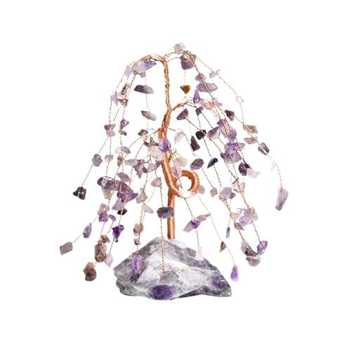 HYKJCSS Geldbaum Kristalle Steine Kristallbaum for Die Inneneinrichtung, Positiver Energie-Edelsteinbaum for Ausgleichen Und Feng Shui-Kristall Kristall Baum Deko(Multi-Colored 1) von HYKJCSS