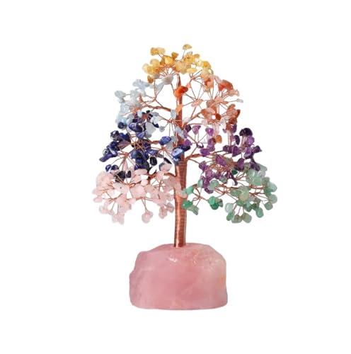 HYKJCSS Geldbaum Kristalle Steine Kristallbaum for Positive Energie Feng Shui Baum Kristalldekoration Geldsteinbaum Kristall Baum Deko(Multi-Colored 1) von HYKJCSS