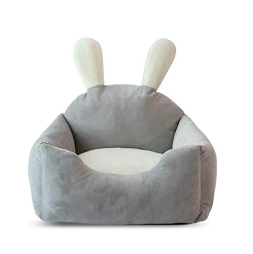 HYKJCSS Haustierbett, Nettes Haustierbett, Katzenhaus, Hundebett, warmes Bett für Welpen, Kätzchen, bequemes Katzenhaus, Hundebett (B-Grau, 70 * 60 * 23 cm) von HYKJCSS