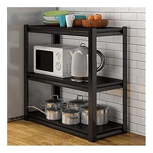 HYKJCSS Mikrowellenständer 3-stufiges Mikrowellenregal, Mikrowellenständer, Toasterregal, Mikrowellen-Organizer, Regal Aus Metall, Küchenregal Mikrowellenregal(60 * 30 * 80cm) von HYKJCSS