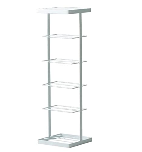 HYKJCSS Schuhregal Schuhregal Aus Metall Mit 6 Ebenen, Freistehender Schuhständer, Schuhregal Für Den Eingang, Wohnzimmer, Schlafzimmer, Wohnheim Schuregal Eingangsbereich(White,25 * 25 * 85cm) von HYKJCSS