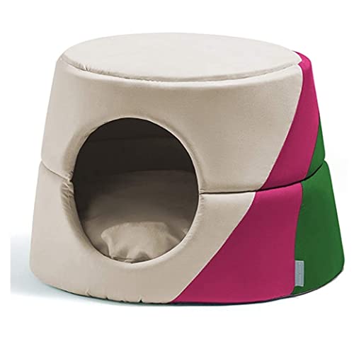 Haustierbett Warmes Haustierbett Für Hunde Und Katzen, Weiches Nest, Doppelter Verwendungszweck, Katzenschlafbett, Winter, Warmes Haustiernest, Gemütliche Betten, Zwinger Für Kleine Katzen Hundebett(R von HYKJCSS