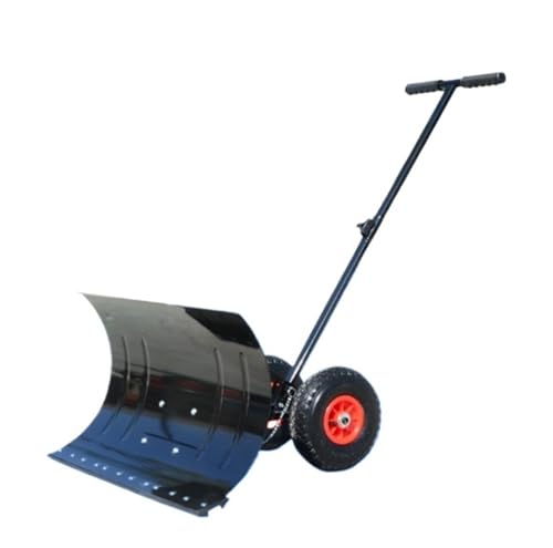 Schneeschaufel Schneeschieber Schneeschaufel Mit Rädern for Die Einfahrt Mit Ergonomisch Einstellbarer Höhe for Schneeräumen Schneeschaufeln für Gehweg(105cm) von HYKJCSS