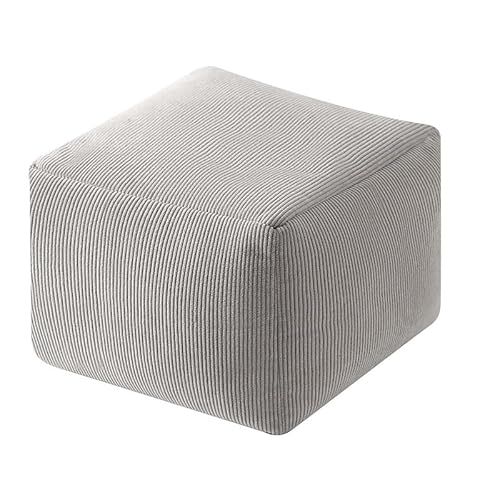 HYKJSHED 2025 Neue befüllbare Kissentasche, ungepolsterte Pouf-Ottomanen, Aufbewahrungslösung for Bodenfußstützenkissen for Wohnzimmer und Schlafzimmer(Gray) von HYKJSHED