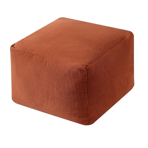 HYKJSHED 2025 Neue befüllbare Kissentasche, ungepolsterte Pouf-Ottomanen, Aufbewahrungslösung for Bodenfußstützenkissen for Wohnzimmer und Schlafzimmer(Orange) von HYKJSHED