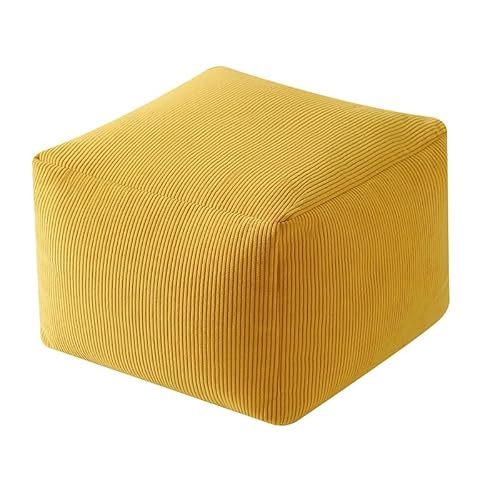 HYKJSHED 2025 Neue befüllbare Kissentasche, ungepolsterte Pouf-Ottomanen, Aufbewahrungslösung for Bodenfußstützenkissen for Wohnzimmer und Schlafzimmer(Yellow) von HYKJSHED