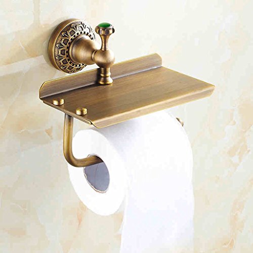HYLR Badezimmer Aller Bronze Retro Rollenhalter Multifunktions-Papierhandtuchhalter im europäischen Stil Toilettenpapierhalter Toilettenfach-Regal Toilettenpapierhalter von HYLR