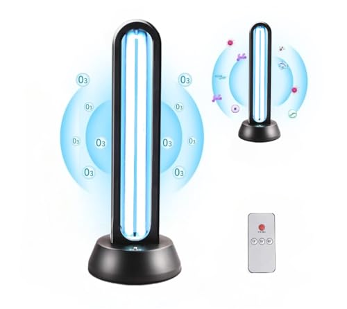 HYLR UVC Keimtötende Lampe 38W Fernbedienung Timer Tischlampe UV-Sterilisator Desinfektion Sterilisator Antibakterielle Rate 99% Töten Entferner Schimmel Grippe Bakterielle Staub Milben Keime von ZKX