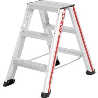 [GEBRAUCHT] B-Ware Hymer Stufenstehleiter Klappleiter Leiter Beidseitig Begehbar 2x3 Stufen von HYMER