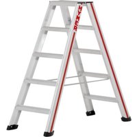 [GEBRAUCHT] B-Ware Hymer Stufenstehleiter Trittleiter Beidseitig Begehbar 2x5 Stufen Aluminium von HYMER