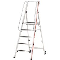 HYMER Plattformleiter, R13-Beschichtung, mit Eimerhaken, Standhöhe 1,18 m von HYMER
