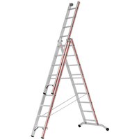 HYMER Stufen-Mehrzweckleiter, 3-teilig, Gesamtlänge 6,64 m von HYMER