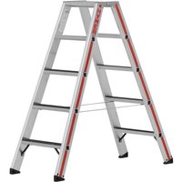 HYMER Stufenstehleiter, R13-Beschichtung, 2-seitig begehbar, Standhöhe 0,69 m von HYMER