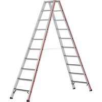 HYMER Stufenstehleiter, R13-Beschichtung, 2-seitig begehbar, Standhöhe 1,85 m von HYMER