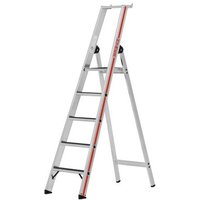 HYMER Stufenstehleiter, R13-Beschichtung, mit Plattform, Standhöhe 1,16 m, 5 Sprossen von HYMER