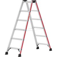HYMER Stufenstehleiter, beidseitig, 2×6 Sprossen, Standhöhe 0,88 m HYMER Stufenstehleiter, beidseitig, 2×6 Sprossen, Standhöhe 0,88 m von HYMER