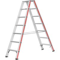 HYMER Stufenstehleiter, beidseitig, 2×7 Sprossen, Standhöhe 1,15 m von HYMER