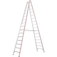 Hymer Sprossenstehleiter beidseitig begehbar, 2x16 Sprossen Hymer Sprossenstehleiter beidseitig begehbar, 2x16 Sprossen von HYMER
