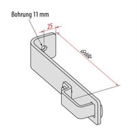 Hymer Standard-Wandhaken, Stahl, Länge 0,21 m von HYMER