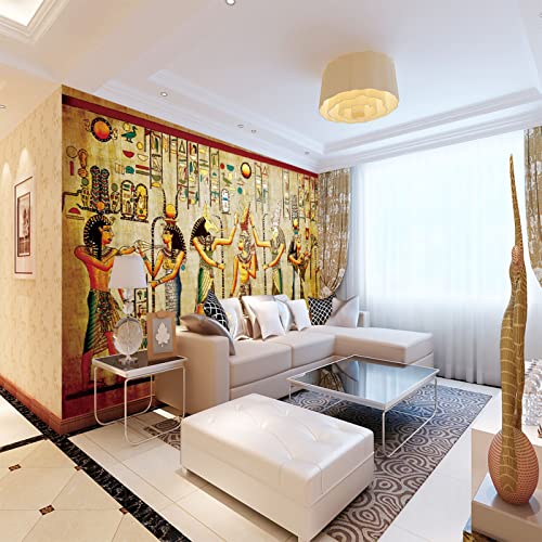 Fototapete 3D Ägyptischer Pharao Fototapeten Schlafzimmer Wandbilder Modernen Wandmalerei effekt tapeten Wohnzimmer kinderzimmer 200cm×140cm(Breite x Höhe) von HYMZHL