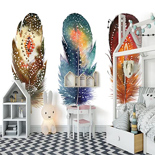 Fototapete 3D Feder Fototapeten Schlafzimmer Wandbilder Modernen Hintergrund Wandmalerei fototapete 3d effekt tapeten Wohnzimmer Schlafzimmer 430cm×300cm(Breite x Höhe) von HYMZHL