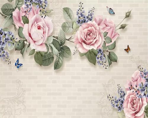 Fototapete 3D Rose Fototapeten Schlafzimmer Wandbilder Modernen Hintergrund Wandmalerei fototapete 3d effekt tapeten Wohnzimmer Schlafzimmer 200cm×140cm(Breite x Höhe) von HYMZHL