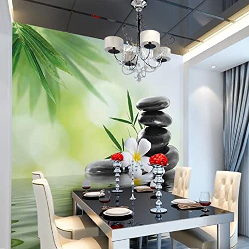 Fototapete Bambus wandmalerei 3d Vlies Tapeten Wandtapete Moderne Wanddeko Design Wand Dekoration Wohnzimmer Schlafzimmer Büro 250cm×175cm(Breite x Höhe) von HYMZHL