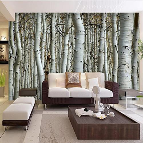 Fototapete Birke wandmalerei 3d Vlies Tapeten Wandtapete Moderne Wanddeko Design Wand Dekoration Wohnzimmer Schlafzimmer Büro 250cm×175cm(Breite x Höhe) von HYMZHL