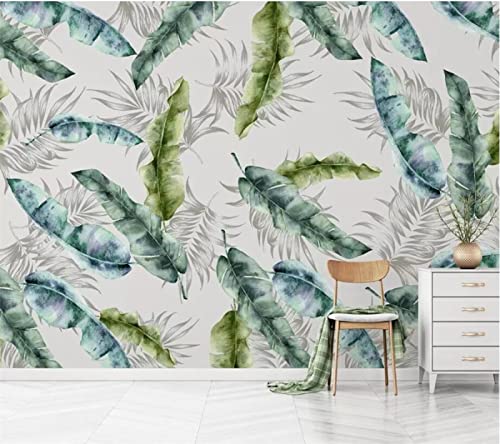 Fototapete Blätter wandmalerei 3d Vlies Tapeten Wandtapete Moderne Wanddeko Design Wand Dekoration Wohnzimmer Schlafzimmer Büro 150cm×105cm(Breite x Höhe) von HYMZHL