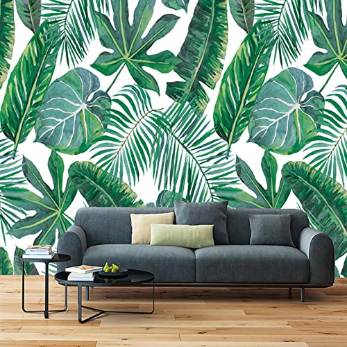 Fototapete Blätter wandmalerei 3d Vlies Tapeten Wandtapete Moderne Wanddeko Design Wand Dekoration Wohnzimmer Schlafzimmer Büro 250cm×175cm(Breite x Höhe) von HYMZHL