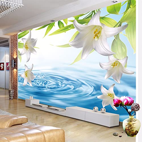 Fototapete Blumen wandmalerei 3d Vlies Tapeten Wandtapete Moderne Wanddeko Design Wand Dekoration Wohnzimmer Schlafzimmer Büro 150cm×105cm(Breite x Höhe) von HYMZHL