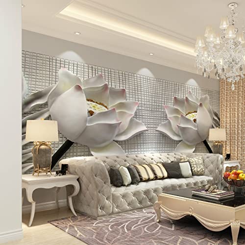 Fototapete Blumen wandmalerei 3d Vlies Tapeten Wandtapete Moderne Wanddeko Design Wand Dekoration Wohnzimmer Schlafzimmer Büro 150cm×105cm(Breite x Höhe) von HYMZHL
