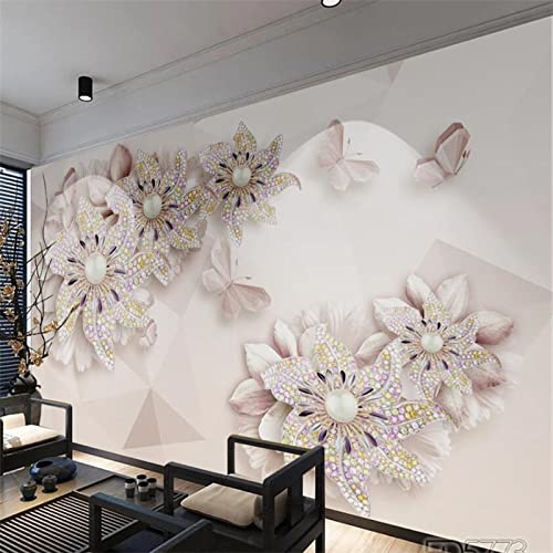 Fototapete Blumen wandmalerei 3d Vlies Tapeten Wandtapete Moderne Wanddeko Design Wand Dekoration Wohnzimmer Schlafzimmer Büro 150cm×105cm(Breite x Höhe) von HYMZHL