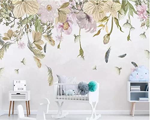 Fototapete Blumen wandmalerei 3d Vlies Tapeten Wandtapete Moderne Wanddeko Design Wand Dekoration Wohnzimmer Schlafzimmer Büro 250cm×175cm(Breite x Höhe) von HYMZHL