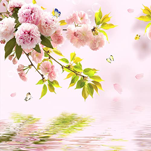 Fototapete Blumen wandmalerei 3d Vlies Tapeten Wandtapete Moderne Wanddeko Design Wand Dekoration Wohnzimmer Schlafzimmer Büro 250cm×175cm(Breite x Höhe) von HYMZHL