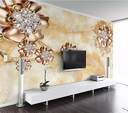 Fototapete Blumen wandmalerei 3d Vlies Tapeten Wandtapete Moderne Wanddeko Design Wand Dekoration Wohnzimmer Schlafzimmer Büro 250cm×175cm(Breite x Höhe) von HYMZHL