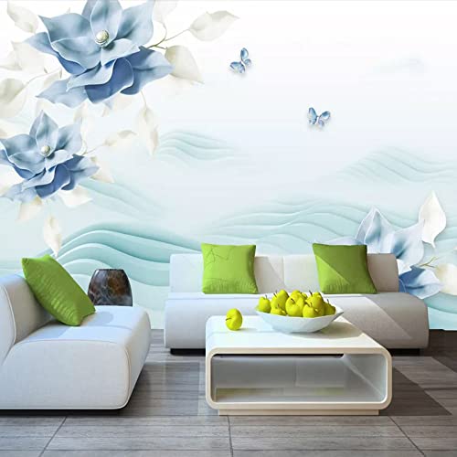 Fototapete Blumen wandmalerei 3d Vlies Tapeten Wandtapete Moderne Wanddeko Design Wand Dekoration Wohnzimmer Schlafzimmer Büro 250cm×175cm(Breite x Höhe) von HYMZHL
