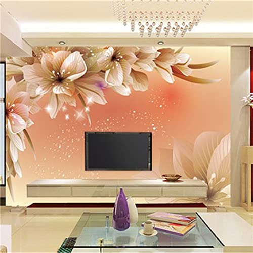 Fototapete Blumen wandmalerei 3d Vlies Tapeten Wandtapete Moderne Wanddeko Design Wand Dekoration Wohnzimmer Schlafzimmer Büro 350cm×250cm(Breite x Höhe) von HYMZHL