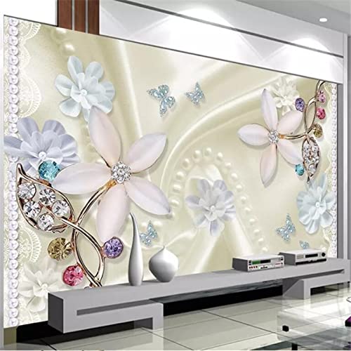 Fototapete Blumen wandmalerei 3d Vlies Tapeten Wandtapete Moderne Wanddeko Design Wand Dekoration Wohnzimmer Schlafzimmer Büro 400cm×280cm(Breite x Höhe) von HYMZHL