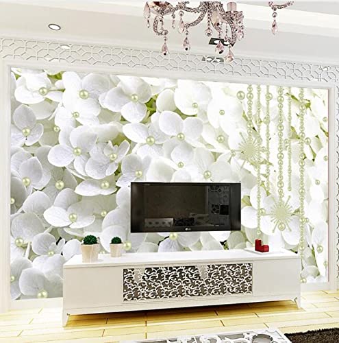 Fototapete Blumen wandmalerei 3d Vlies Tapeten Wandtapete Moderne Wanddeko Design Wand Dekoration Wohnzimmer Schlafzimmer Büro 400cm×280cm(Breite x Höhe) von HYMZHL