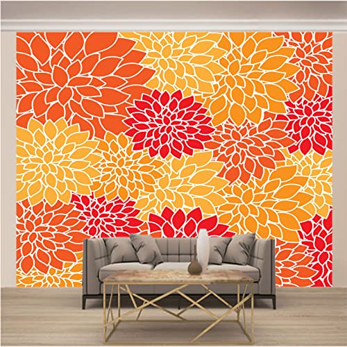 Fototapete Blumen wandmalerei 3d Vlies Tapeten Wandtapete Moderne Wanddeko Wand Dekoration Wohnzimmer Schlafzimmer 250cm×175cm(Breite x Höhe) von HYMZHL