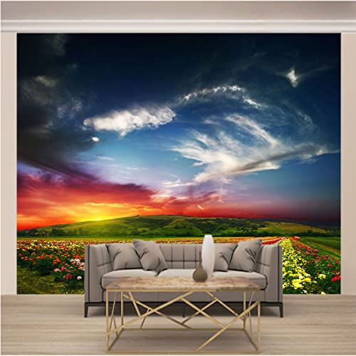 Fototapete Blumen wandmalerei 3d Vlies Tapeten Wandtapete Moderne Wanddeko Wand Dekoration Wohnzimmer Schlafzimmer 250cm×175cm(Breite x Höhe) von HYMZHL