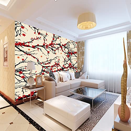 Fototapete Blumenbaum wandmalerei 3d Vlies Tapeten Wandtapete Moderne Wanddeko Design Wand Dekoration Wohnzimmer Schlafzimmer Büro 250cm×175cm(Breite x Höhe) von HYMZHL