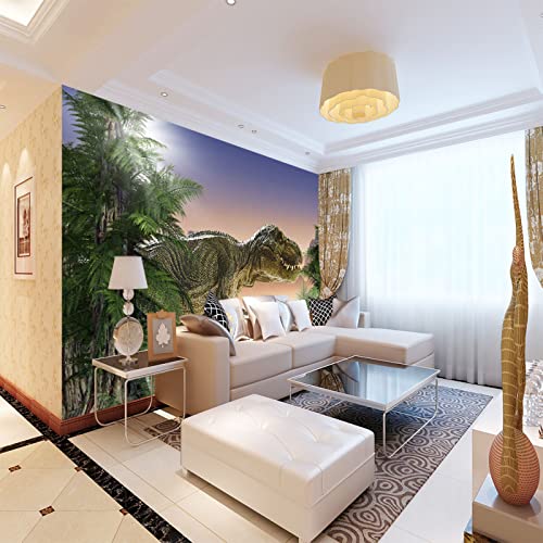 Fototapete Dinosaurier wandmalerei 3d Vlies Tapeten Wandtapete Moderne Wanddeko Design Wand Dekoration Wohnzimmer Schlafzimmer Büro 250cm×175cm(Breite x Höhe) von HYMZHL