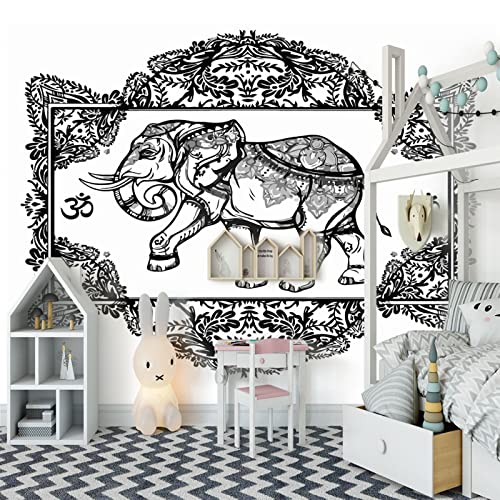 Fototapete Elefant wandmalerei 3d Vlies Tapeten Wandtapete Moderne Wanddeko Design Wand Dekoration Wohnzimmer Schlafzimmer Büro 250cm×175cm(Breite x Höhe) von HYMZHL