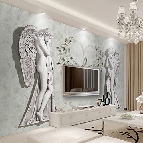 Fototapete Engel wandmalerei 3d Vlies Tapeten Wandtapete Moderne Wanddeko Design Wand Dekoration Wohnzimmer Schlafzimmer Büro 250cm×175cm(Breite x Höhe) von HYMZHL