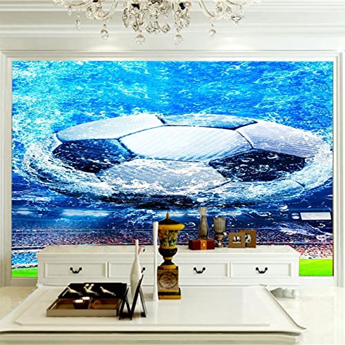 Fototapete Fußball wandmalerei 3d Vlies Tapeten Wandtapete Moderne Wanddeko Wand Dekoration Wohnzimmer Schlafzimmer 250cm×175cm(Breite x Höhe) von HYMZHL