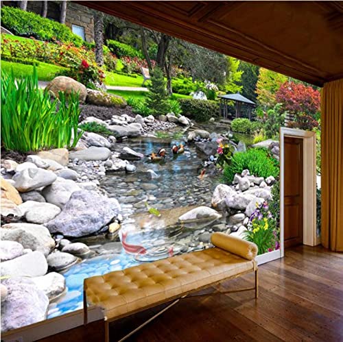 Fototapete Garten wandmalerei 3d Vlies Tapeten Wandtapete Moderne Wanddeko Design Wand Dekoration Wohnzimmer Schlafzimmer Büro 350cm×250cm(Breite x Höhe) von HYMZHL